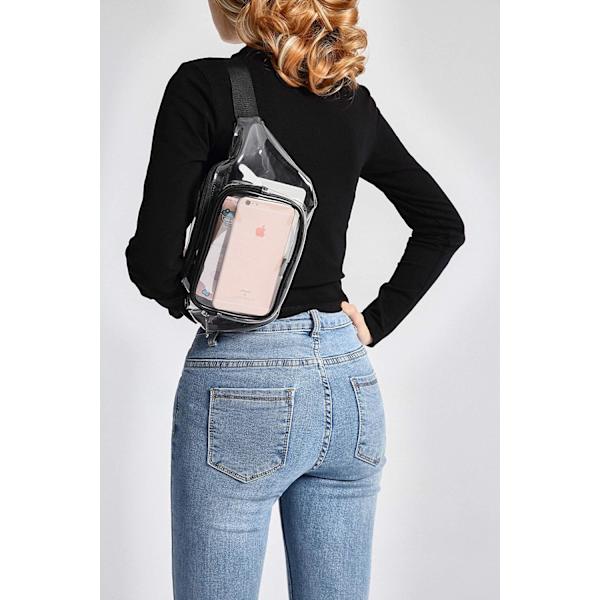 Fanny Packs for Women Men,  Clear Fanny Pack Stadium Approved Waterproof Cute Waist Bag Clear Purse Transparent Adjustable Belt Bag for Sports, Trave