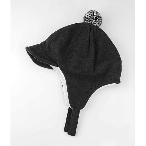 Pojkars vintermössa med öronlappar Baseballkeps Visor Fleece C