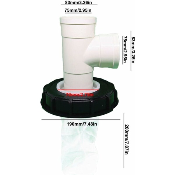 IBC regnvandsfilterdæksel, vaskbart nylon IBC-filter