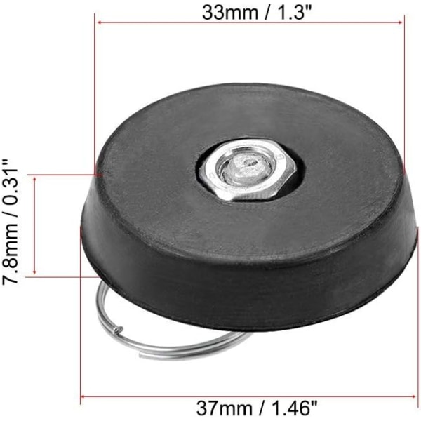 37mm rostfritt stål diskbänkspropp med ring för badkar kök badrum 3