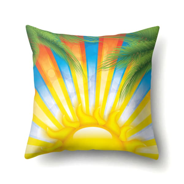 Sett med 16 strandtema putetrekk 45x45cm Til stue sofa