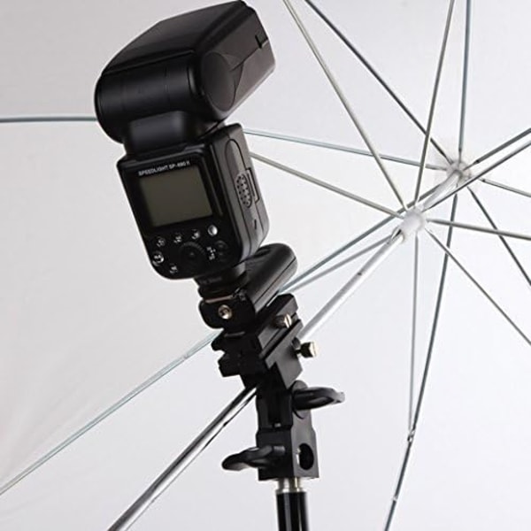 Blixtfäste Svängbart Fäste Paraplyhållare Studio Lutande Fäste för Blixt, Speedlight, Nikon kompatibel med SB-500, SB-600, SB-700