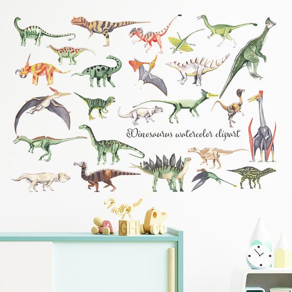 Dinosaurus-seinätarra-setti, seinäkoristetarra