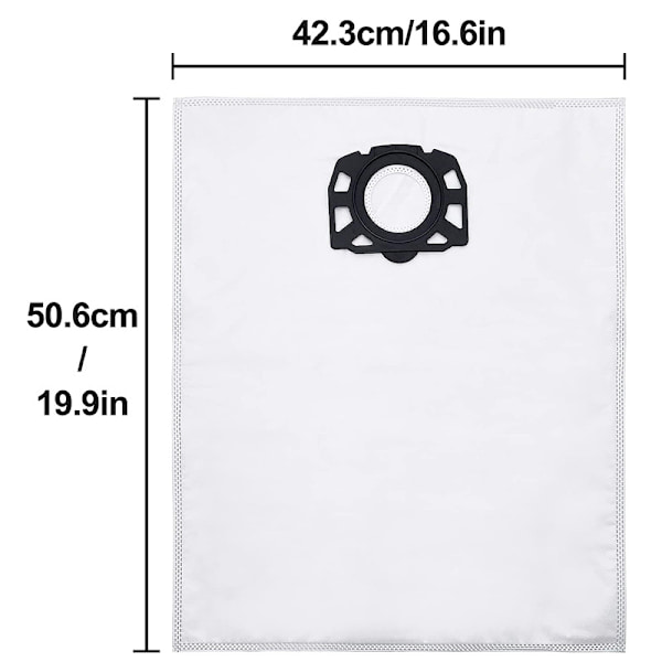 10 kappaleen pakkaus pölypusseja Karcher wd4 wd5 wd6 mv4 mv5 mv6 -imuriin