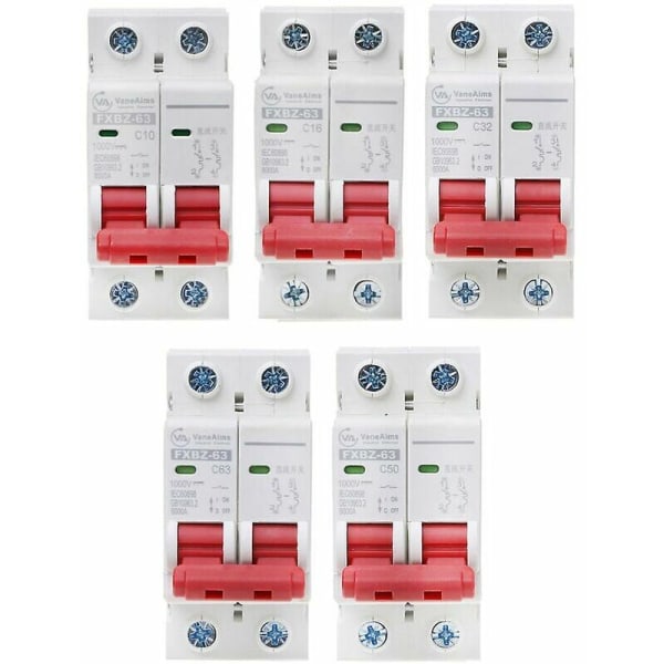 2p Dc 1000v Mini Solar Circuit Breaker 10a/16a/32a/50a/63a Dc Photovoltaic Mcb - 16A