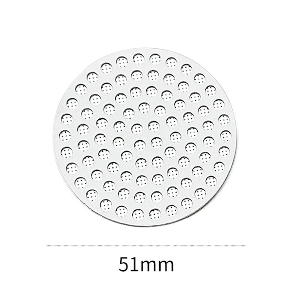 51mm Espresso Puck-Sil, 1,1mm Tykkelse, Gjenbrukbar Filter i Rustfritt Stål for Espresso Portafilter (51mm)