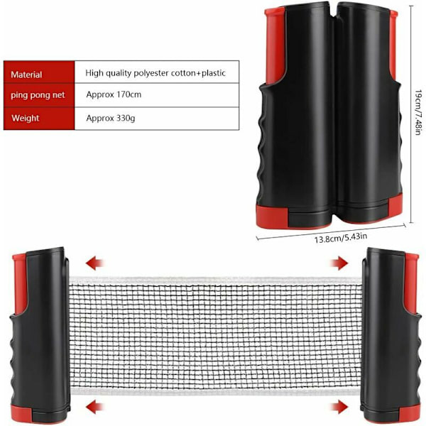 Nets & Fixings Ping Pong Net, Retractable Table Tennis Net/Replacement Set, Adju