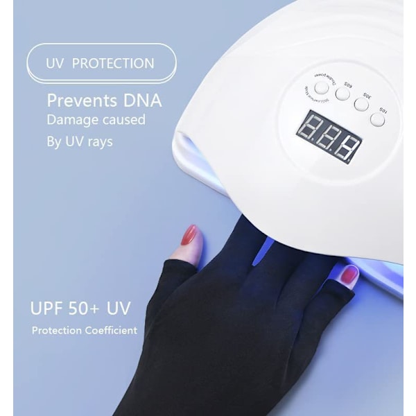 Gel Manicure Handskar Anti UV Handskar för Gel Nagel Ljus Lampa Torktumlare