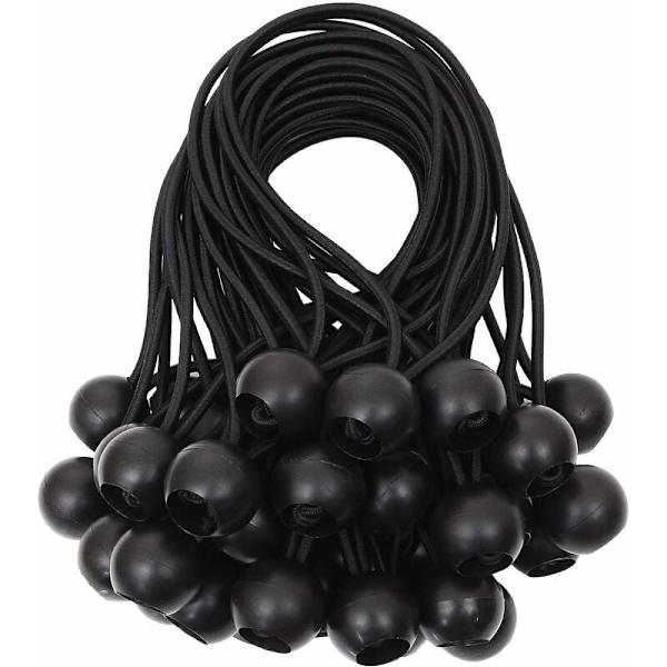 Presenningspännare Kuls spännare elastisk spännare gummispännare för banderoll, presenning, paviljong, tält, gardiner Förlängningssele, presenningstöd Vit, 15cm (Svart, 40st)