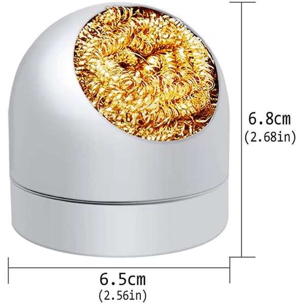Lödkolvspetsrengörare Lödkolvspetsrengörare 6 st Mässingslödkolvspetsrengöringssats Mässingskultråd Med 1 st Kulhållare För Rengöring Av Lödkolvar
