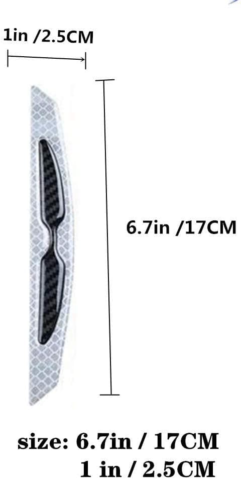 4 st 3D Super Silver Reflexdekaler Svart Äkta Kolfiber