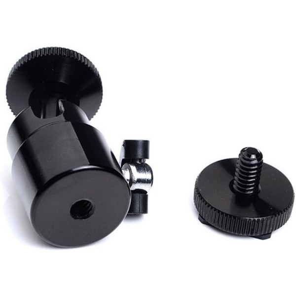 1/4 tommers blitsskoadapter med ekstra blitsskoadapter-skrue for kameraer, videokameraer, smarttelefoner, Gopro, LED-videolys, mikrofon, videomonitor (2 pakker)