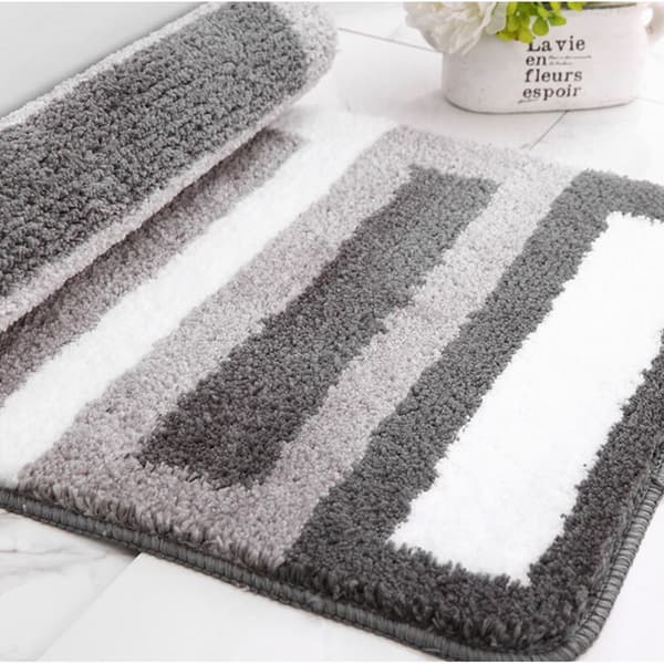 Skridsikker bademåtte køkkenmåtte fluffy bademåtte blød mikrofiber