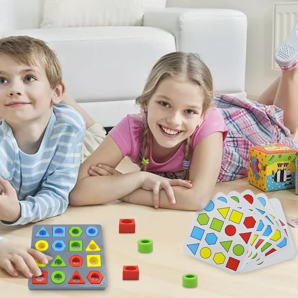 Geometriskt formmatchningsspel för barn Kognitivt geometriskt