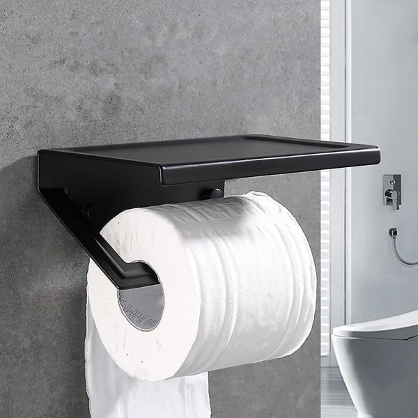 Toalettrullehållare i aluminium - Väggmonterad toarullhållare - B