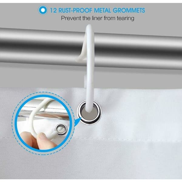 Vektet dusjforheng Mildew Proof Heavy Duty Vaskbar Seilskute