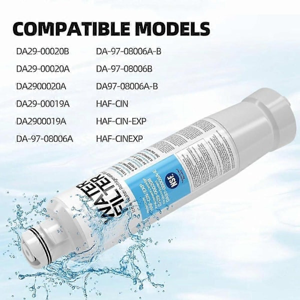 Vattenfilter DA97-17376B DA97-08006C HAF-QIN Kylskåpsvattenfilter
