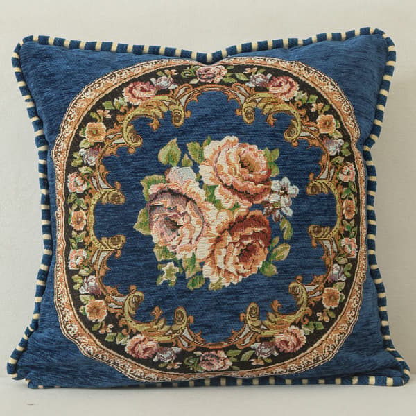 Set med 6 st kuddfodral, 45x45cm, vackert dekorativt blommönster