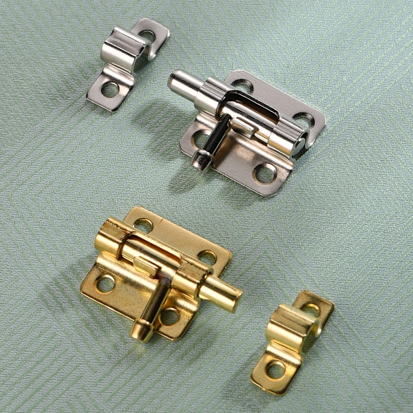 2x Dørlåse Låse med Skydelåse til Haveporte Vinduer Toiletter Stalde Skure Skraldespande, 2.9*4cm
