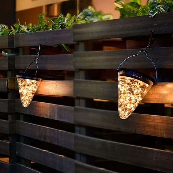 50 LED solcellelykt hengende lys hage lysekrone
