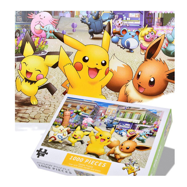 1000 brikker puslespil til voksne, Pikachu 75*50cm