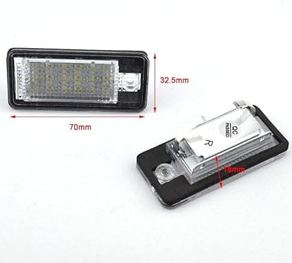 2-delt LED-nummerpladelys 18 SMD baglygte til Au-di A3