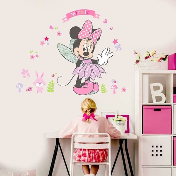 Mickey Triumph Väggdekaler Minnie och Mickey Barn Väggdekaler M