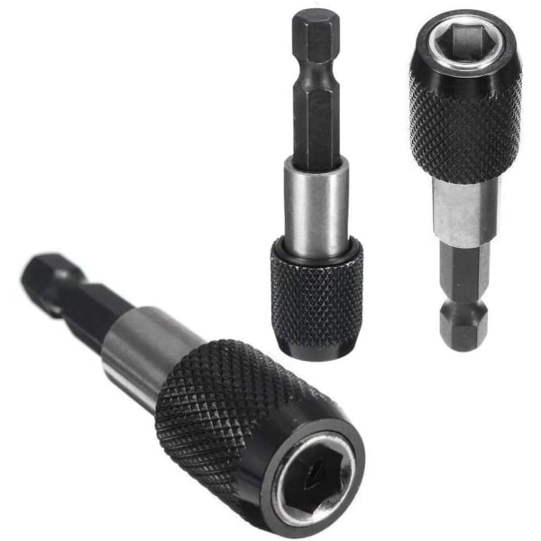 3pcs 6.35mm Hex Shank Magnetic Screwdriver Bit Holder Socket Driv