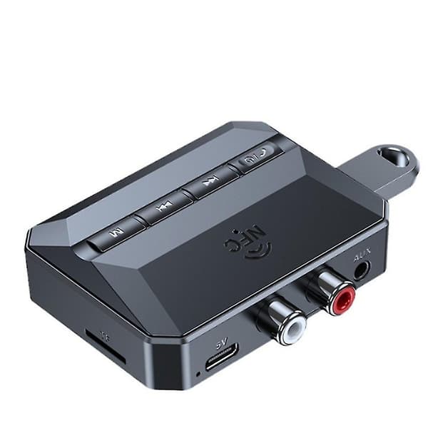 Bluetooth 5.3 Trådløs Lyd Sender Mottaker HiFi Musikk Adapter AUX RCA NFC
