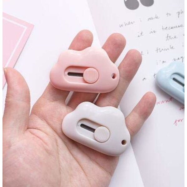 3st Mini Cloud Portable Box Cutter Söt pappersskärare Paper Cutte
