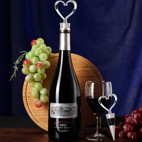 Sæt med 5 Hjerteformede Vinstoppe til Vin, Champagne, Ølflasker