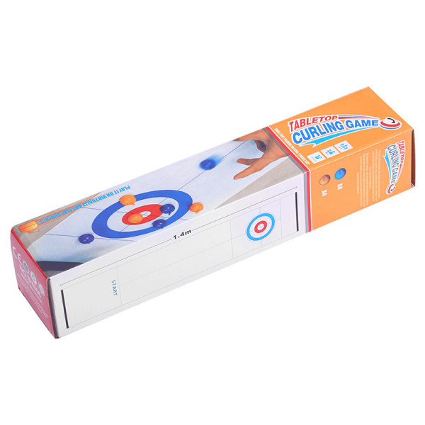 Bordsskiva mini curlingspel, mäter nästan 1,4 m lång och rullar U