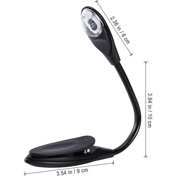 Bærbar Mini LED Klips Boklys Reise Bokleselys Lampe