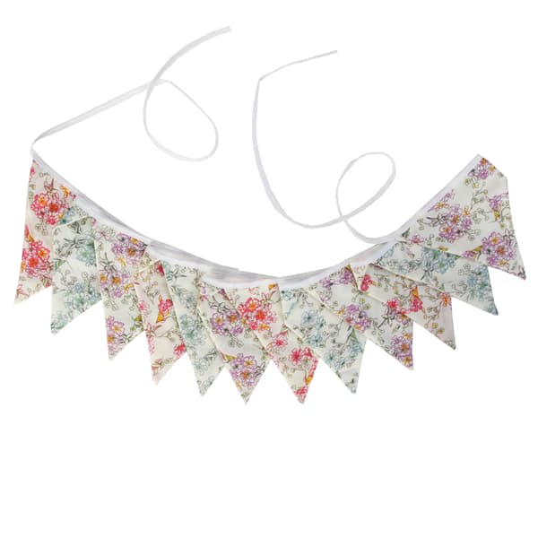 Blomsterstoff Vimpel Banner Shabby Chic Teselskap Girlander