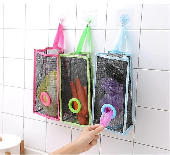 Plastpåshållare, Matpåshållare Sopåshållare Organizer Mesh Hängande Förvaring