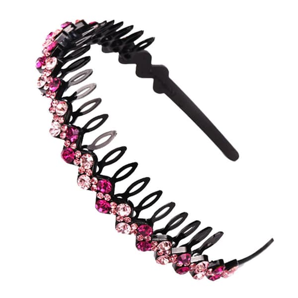 Halkfri pannband för kvinnor, hårband, blomma, strass, håraccessoar