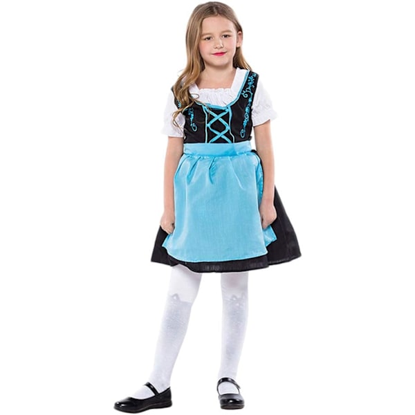 Klänning för flickor Oktoberfest öl flicka kostym Fraulein bayerska D
