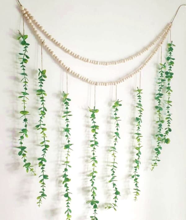 Hengende eukalyptus boho veggdekor stor boho soverom veggdekor