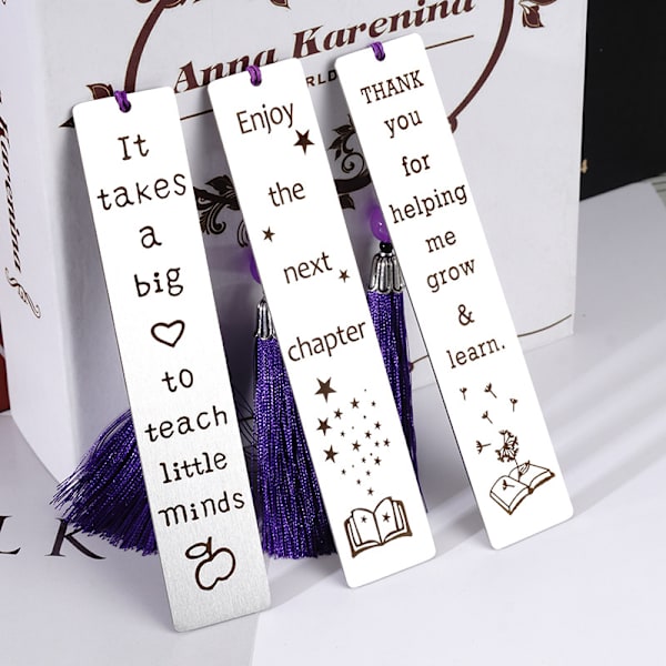 3 kappaletta opettajan kirjanmerkkejä Kiitoslahjat Kirjanmerkit opiskelijoille