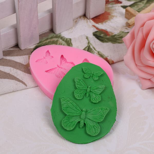 1 stk. 3D sommerfugl silikoneform fondant kagepynt form chokolade