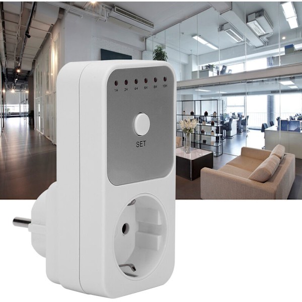 Timer Stikkontakt Bryter Plugin Nedtellingstimer Bryterkontroller EU Plugg 230V