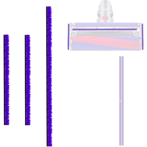 Paketti Pehmeitä Nauhoja Dyson V6 V7 V8 V10 V11 V12 V15 DC58 DC59 DC62 DC72 Imurille, Dyson Imuurin Sähköharjan Nauha Tarra Pehmeä P