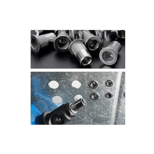 100 stk. M4×11 fladhoved gevindnitte, rustfrit stål gevindnitte, gevindindsatser sortiment til metal plast (sølv 9mm×11mm)