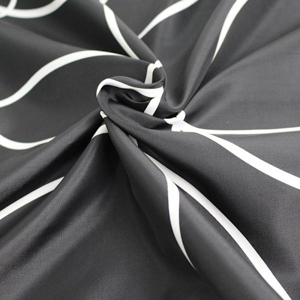 Bruseforhæng, vaskbart, vandtæt bruseforhæng i stof, maskinvaskbart, polyester med ringe (sort, 180 x 180 cm)