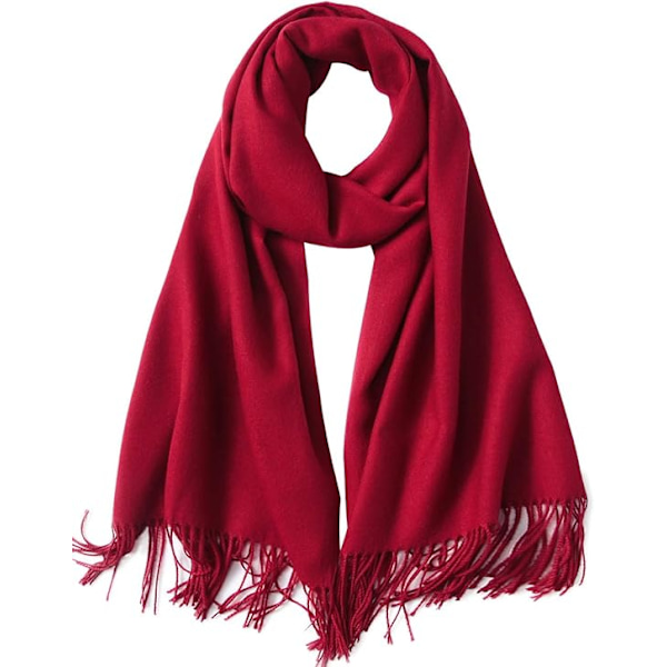 Foulard Echarpe Efterår Kvinde Mand 200 * 70CM Vinter Bordeaux Silkeblød Elegant Sjal Blød til Bryllup Fest Aften