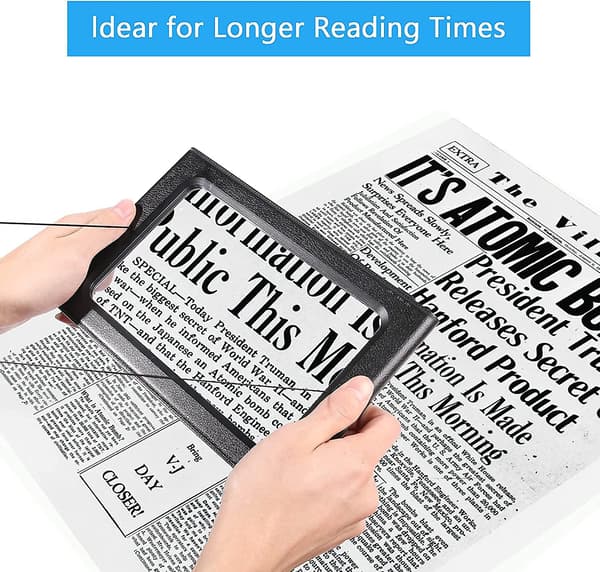 Full Page Reading Magnifier Hands Free Rectangular Standing Magni