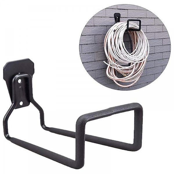 Slangeholder til vægmontering - Heavy Duty vandslangeholder - Slangespole rummer op til 150 fod - Holdbare kroge til garage og udendørs brug