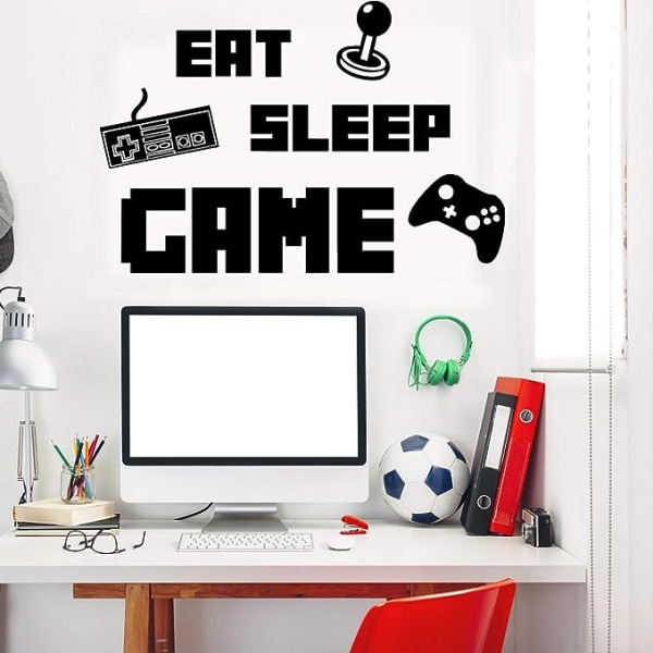 Game Wall Decals Gaming Controller Joystick Video Wall Stickers för tonårspojkar Rum Barn Sovrum Lekrum Heminredning