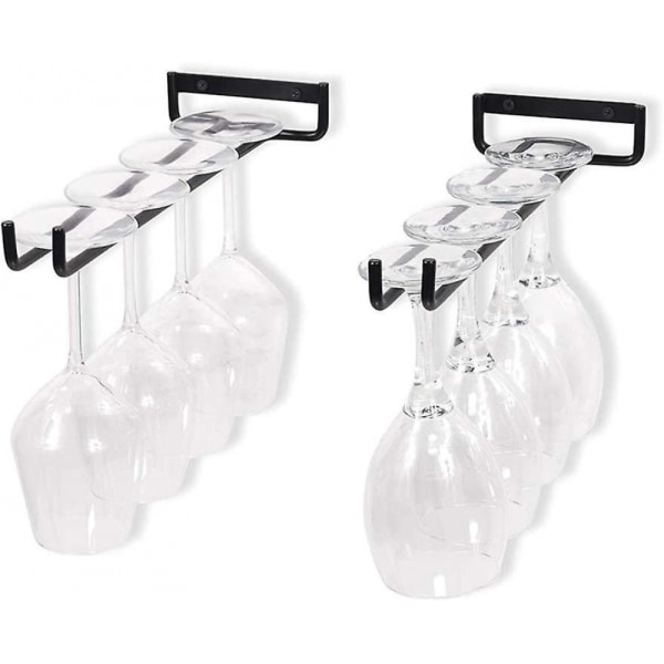 Set med 2 glas hållare hängande glas hållare för vinglas, ölglas -