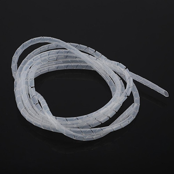 Spiral Kabelwrap til Kabelstyring 15m Hvid 6mm til PC TV Hjem Kontor